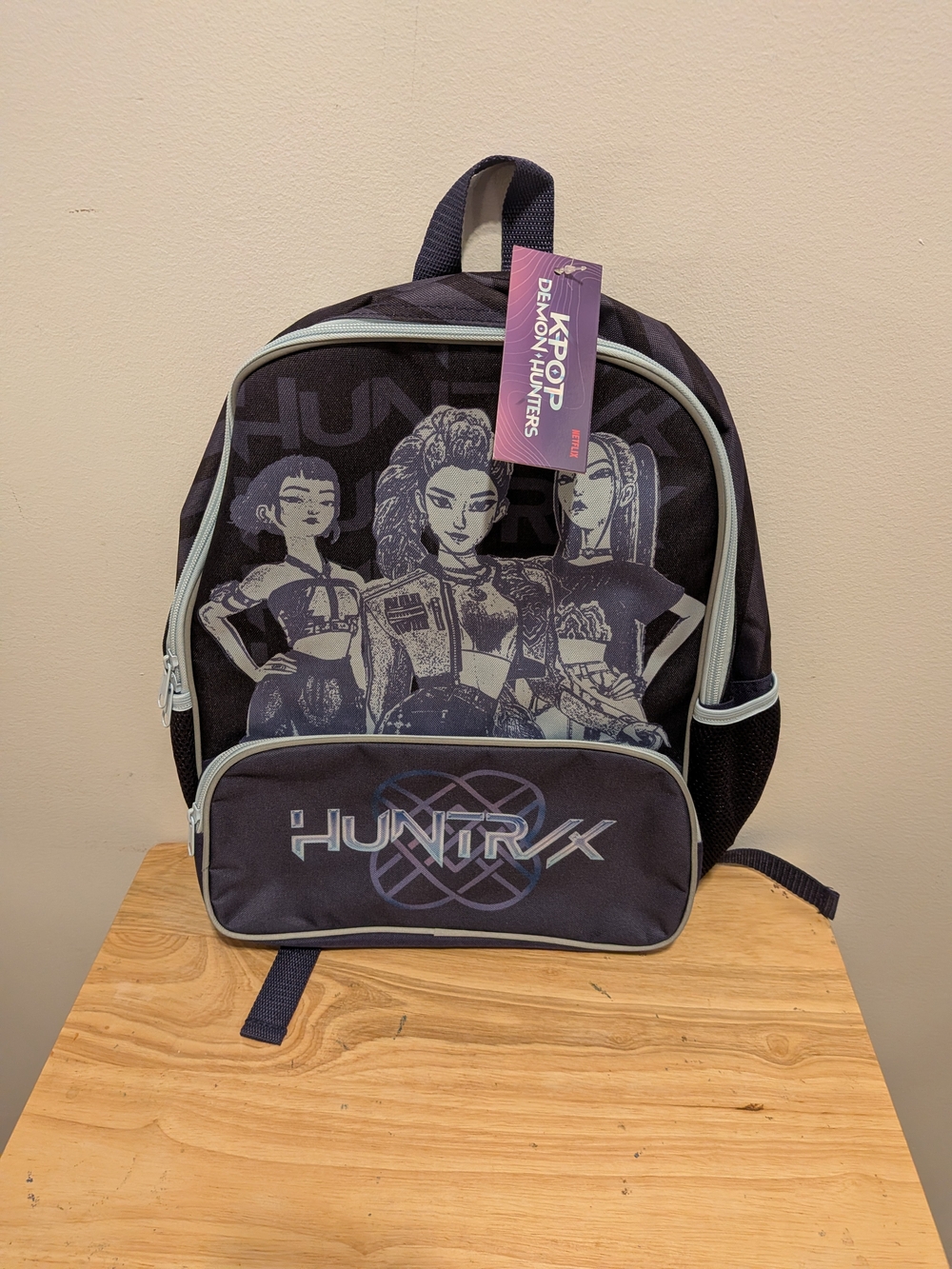 Netflix Kids HUNTR-X Graphic Backpack - Black with Light Gray Trim